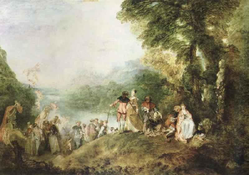 Jean-Antoine Watteau the pilgrimage to cythera China oil painting art